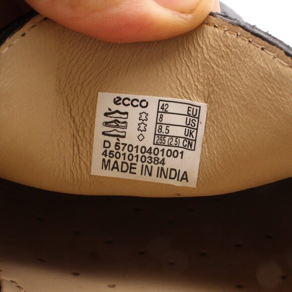 Ecco Classic 2.0 Moc Loafer Men's EU Size 42 Black Leather Slip On Driving Shoe - Picture 3 of 9